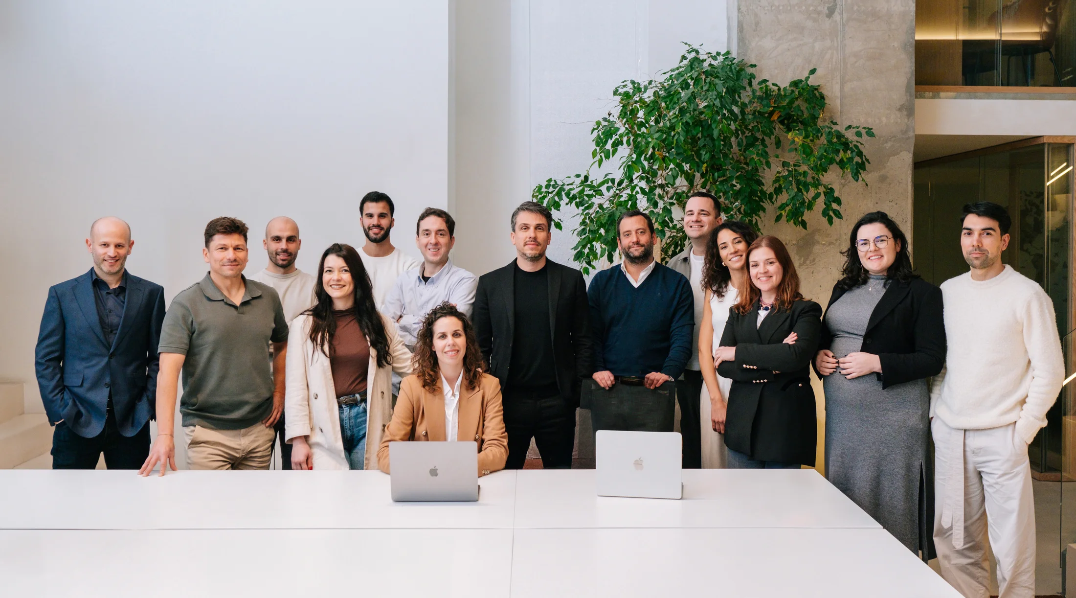 The Vexia team gathered in their office